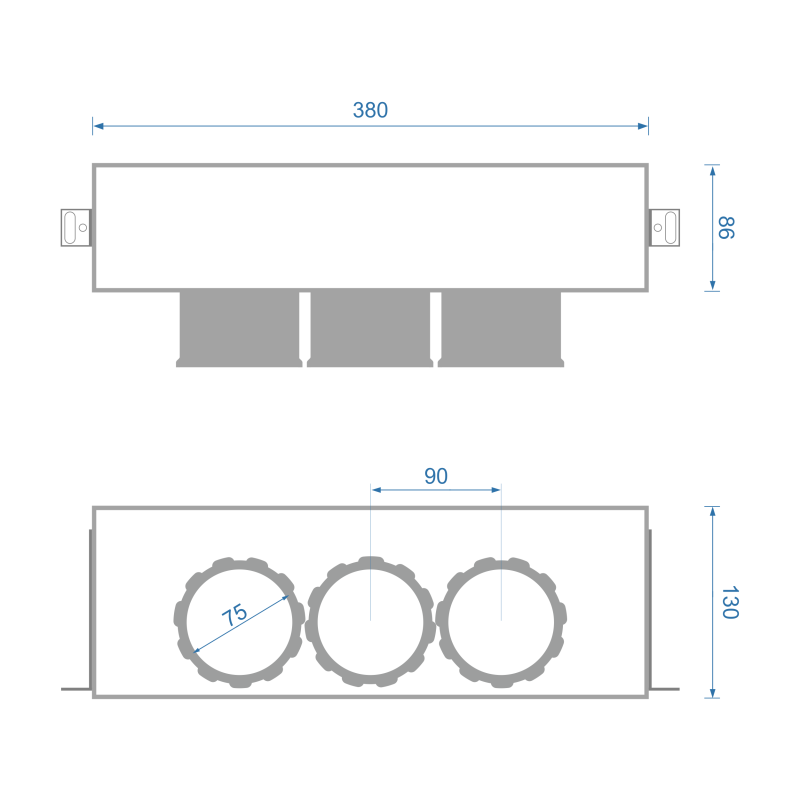 Решітка щілинна NavyFlex NFSTL 3x75 Решітка щілинна NavyFlex NFSTL 3x75